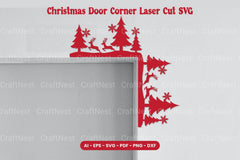 Christmas Door Corner Laser Cut SVG Bundle - CraftNest - Digital Crafting and Art