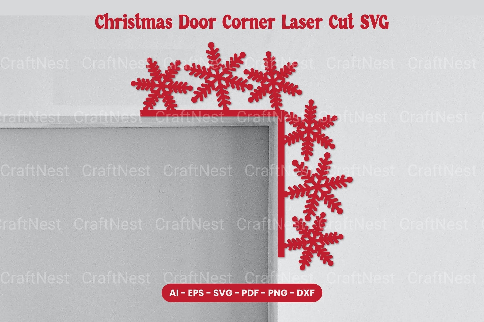 Christmas Door Corner Laser Cut SVG Bundle - CraftNest - Digital Crafting and Art