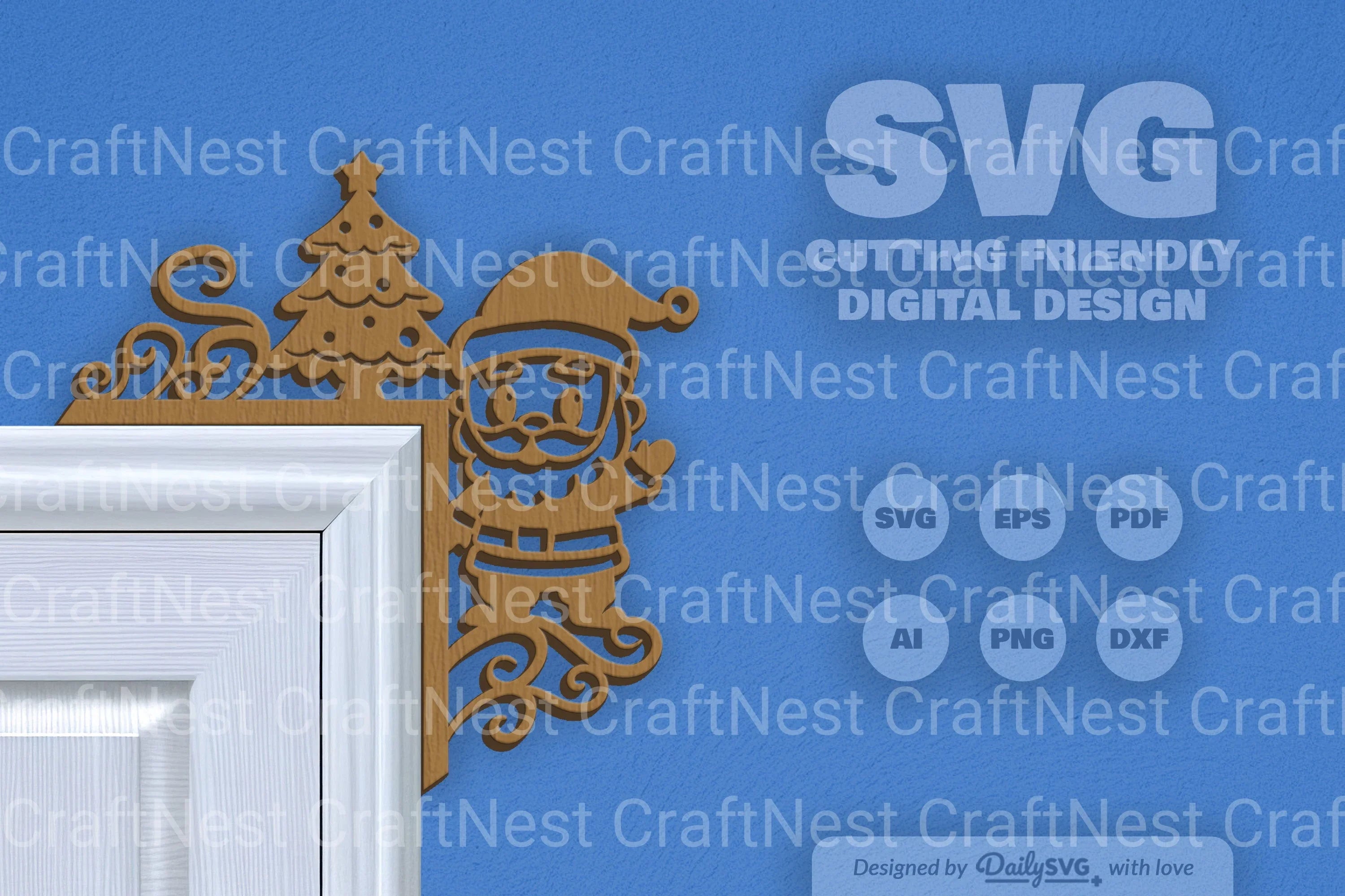 Christmas Door Corner Clipart - Daily SVG Bundles