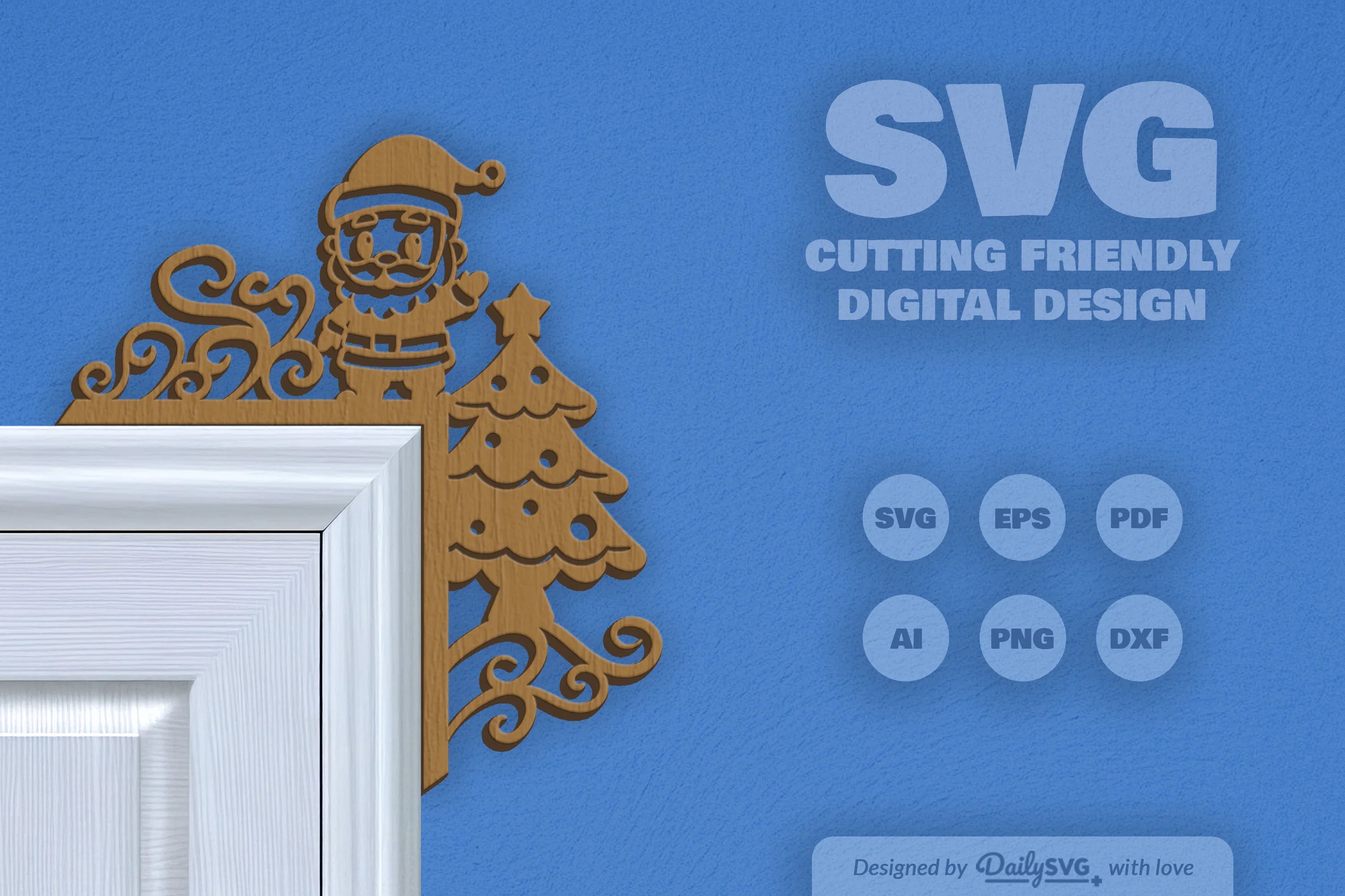 Christmas Door Corner Clipart - Daily SVG Bundles - CraftNest - Digital Crafting and Art