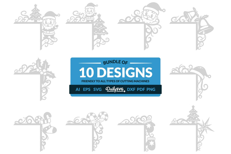 Christmas Door Corner Clipart - Daily SVG Bundles - CraftNest - Digital Crafting and Art