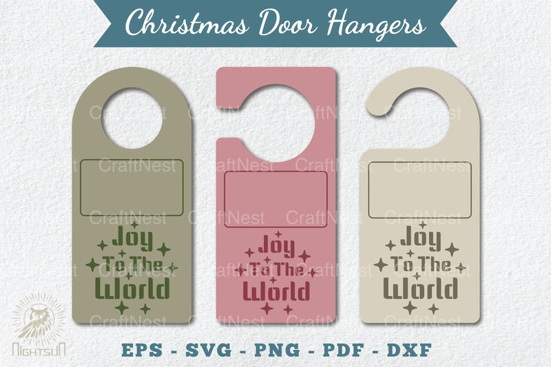 Christmas Door Hangers Set Template - Clipart Bundle - CraftNest - Digital Crafting and Art