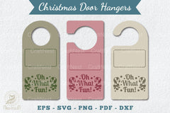Christmas Door Hangers Set Template Clipart Bundle - CraftNest - Digital Crafting and Art