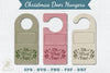 Christmas Door Hangers Set Template Clipart Bundle