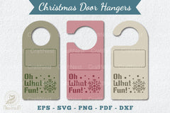 Christmas Door Hangers Set - Clipart Bundle - CraftNest - Digital Crafting and Art