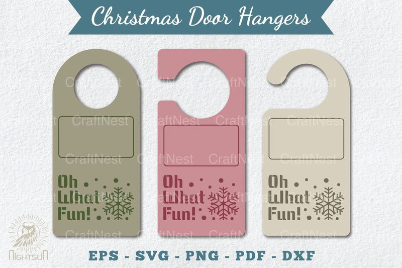 Christmas Door Hangers Set - Clipart Bundle - CraftNest - Digital Crafting and Art