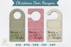 Christmas Door Hangers Set Template Bundle - CraftNest - Digital Crafting and Art