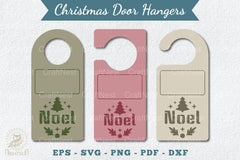 Christmas Door Hangers Set Template Bundle - CraftNest - Digital Crafting and Art