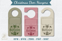 Christmas Door Hangers Set Template Bundle - CraftNest - Digital Crafting and Art