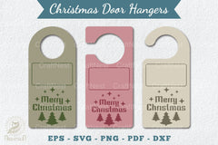 Christmas Door Hangers Set Template Clipart Bundle - CraftNest - Digital Crafting and Art