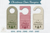 Christmas Door Hangers Set Template Clipart Bundle