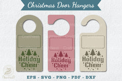 Christmas Door Hangers Set Template Clipart Bundle - CraftNest - Digital Crafting and Art