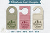Christmas Door Hangers Set Template Clipart Bundle