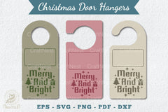 Christmas Door Hangers Set Template Clipart Bundle - CraftNest - Digital Crafting and Art