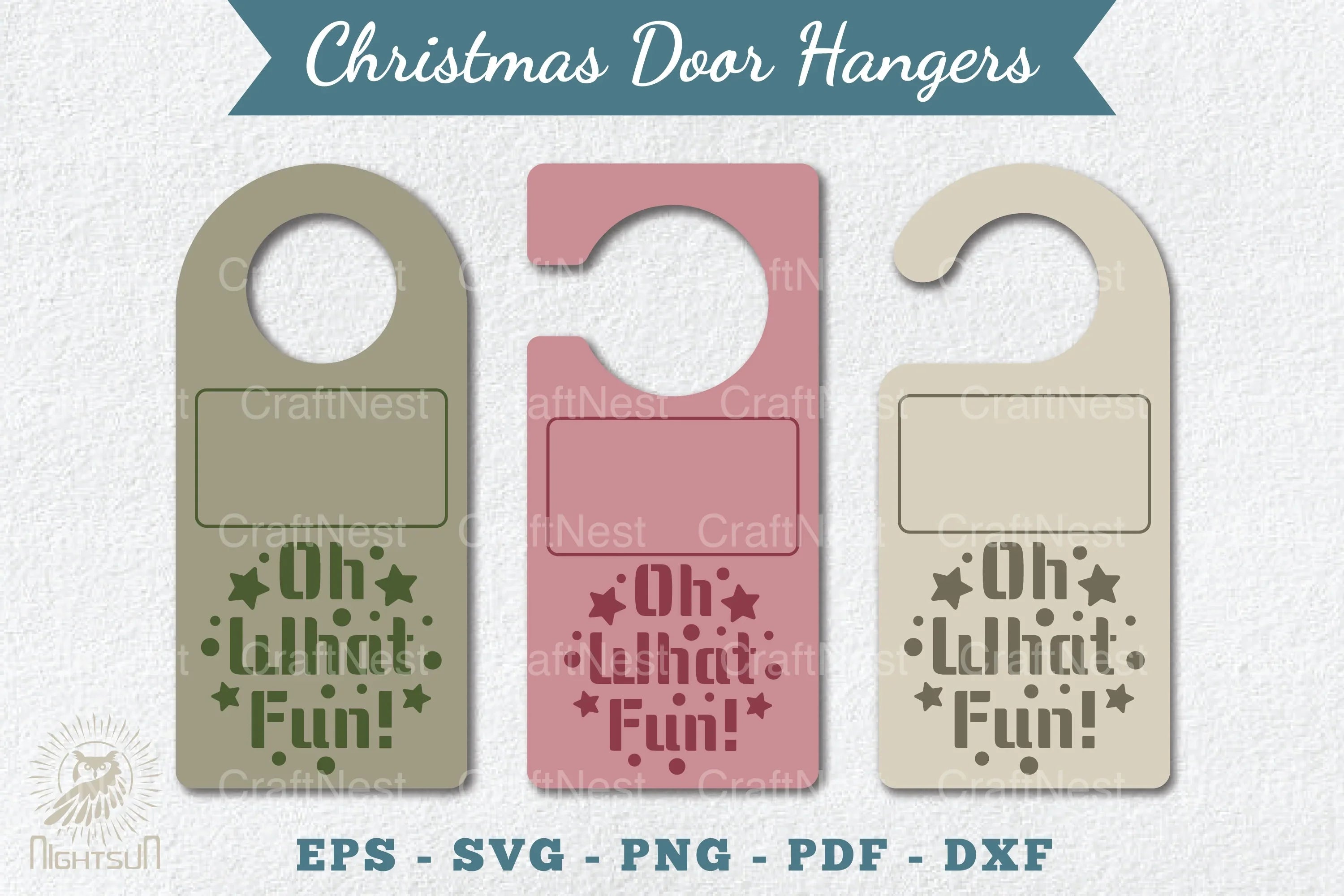Christmas Door Hangers Set Clipart Bundle - CraftNest - Digital Crafting and Art