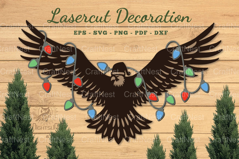 Christmas Eagle Laser Cut Decoration Clipart Bundle - CraftNest - Digital Crafting and Art