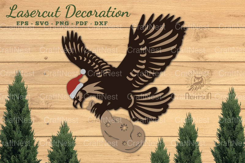 Christmas Eagle Laser Cut Decoration Clipart Bundle - CraftNest - Digital Crafting and Art
