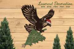 Christmas Eagle Laser Cut Decoration Clipart Bundle - CraftNest - Digital Crafting and Art