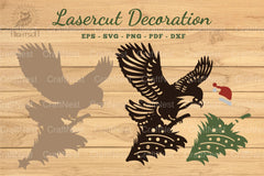 Christmas Eagle Laser Cut Decoration Clipart Bundle - CraftNest - Digital Crafting and Art