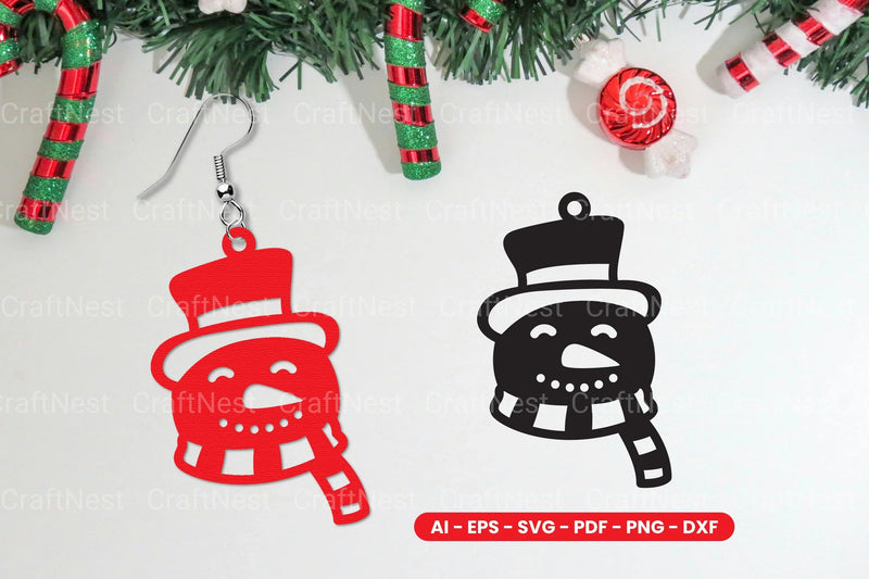 Christmas Earring Lasercut SVG Bundle - CraftNest - Digital Crafting and Art