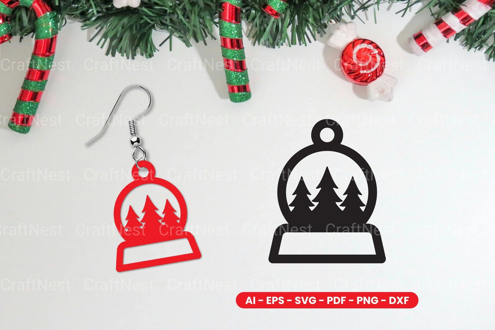 Christmas Earring Lasercut SVG Bundle - CraftNest - Digital Crafting and Art