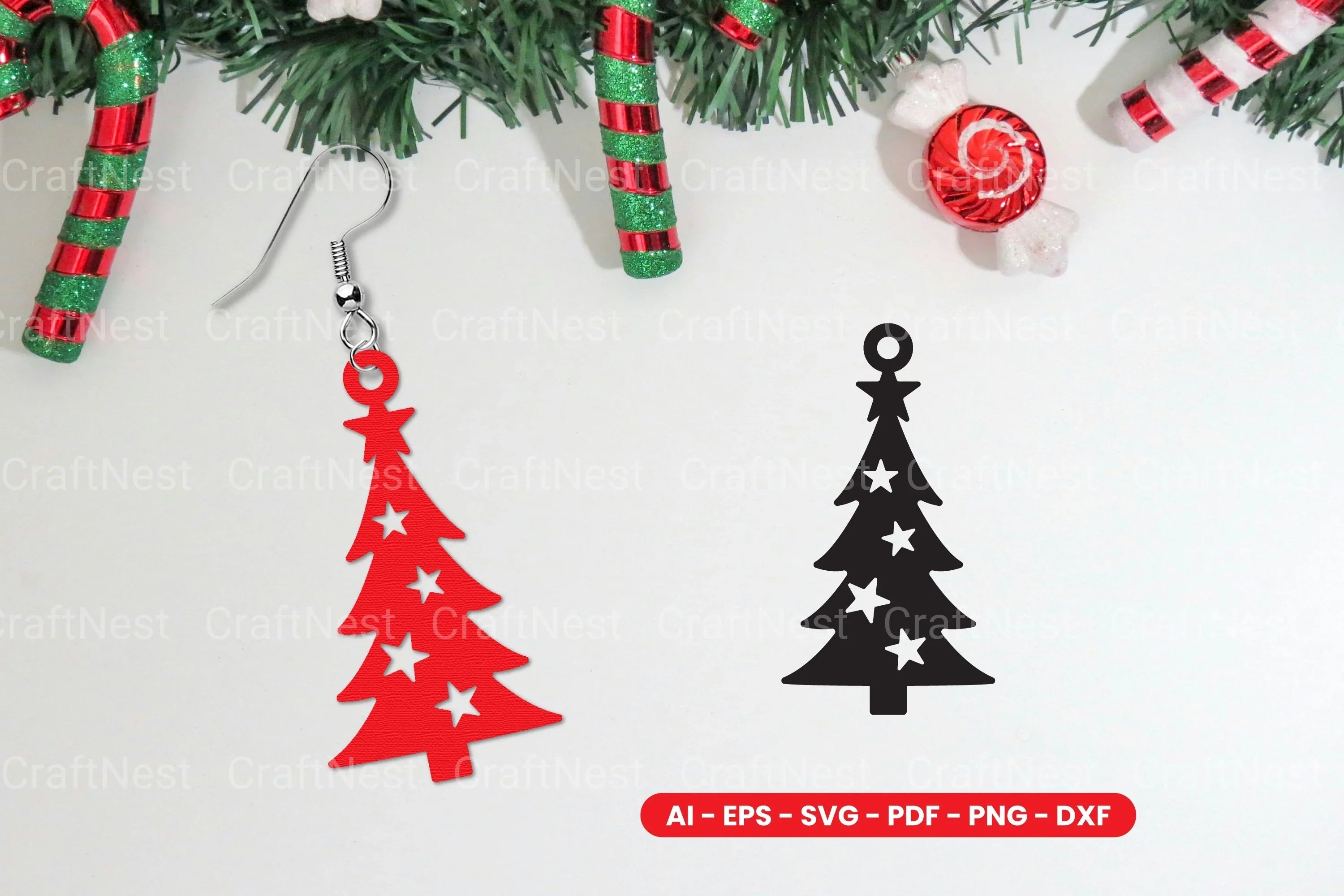 Christmas Earring Lasercut SVG Bundle - CraftNest - Digital Crafting and Art