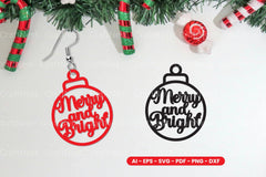 Christmas Earring Lasercut SVG Bundle Clipart - CraftNest - Digital Crafting and Art