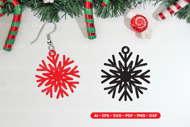 Christmas Earring Lasercut SVG Bundle - CraftNest - Digital Crafting and Art