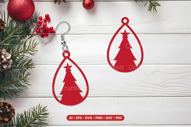 Christmas Earring Lasercut SVG Bundle - CraftNest - Digital Crafting and Art