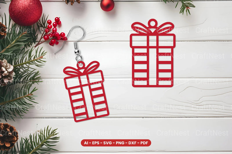 Christmas Earrings Laser Cut SVG Bundle - CraftNest - Digital Crafting and Art