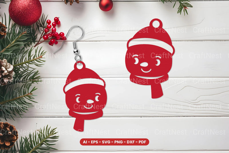 Christmas Earrings Laser Cut SVG Bundle - CraftNest - Digital Crafting and Art