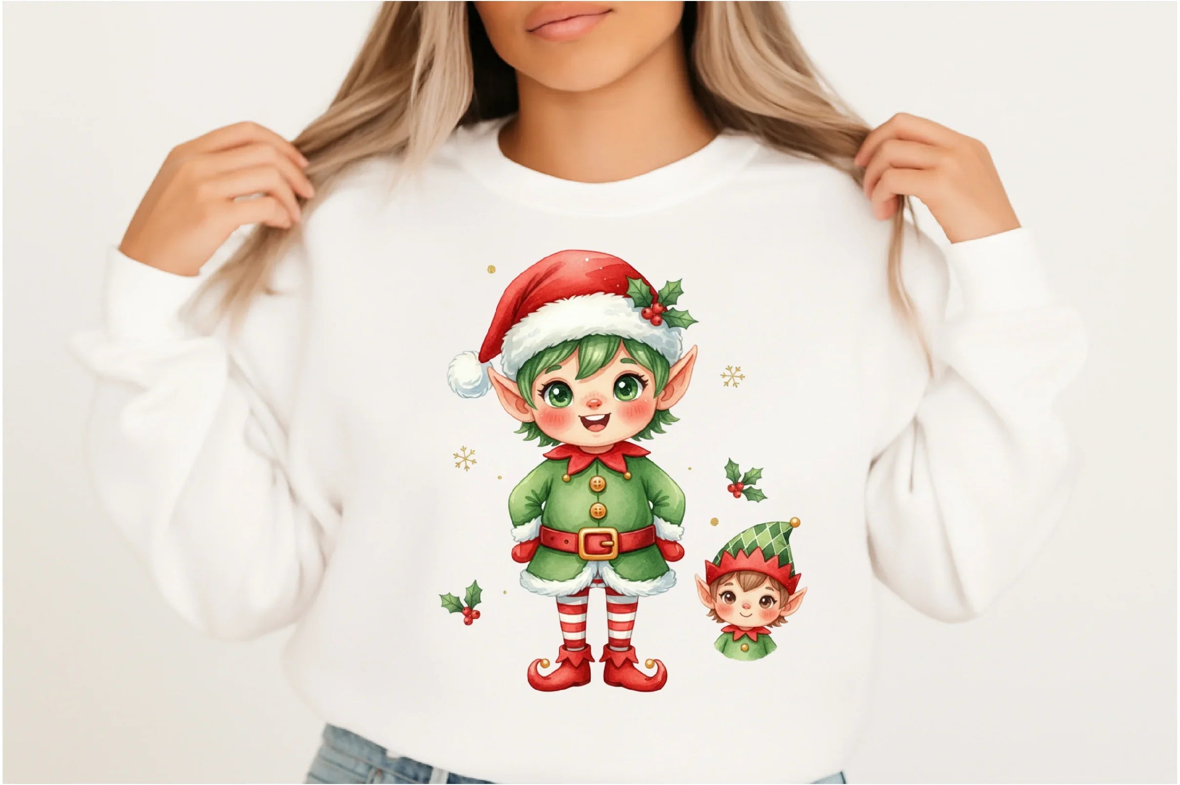Christmas Elf Clipart Bundle: Cute Festive Set - CraftNest - Digital Crafting and Art