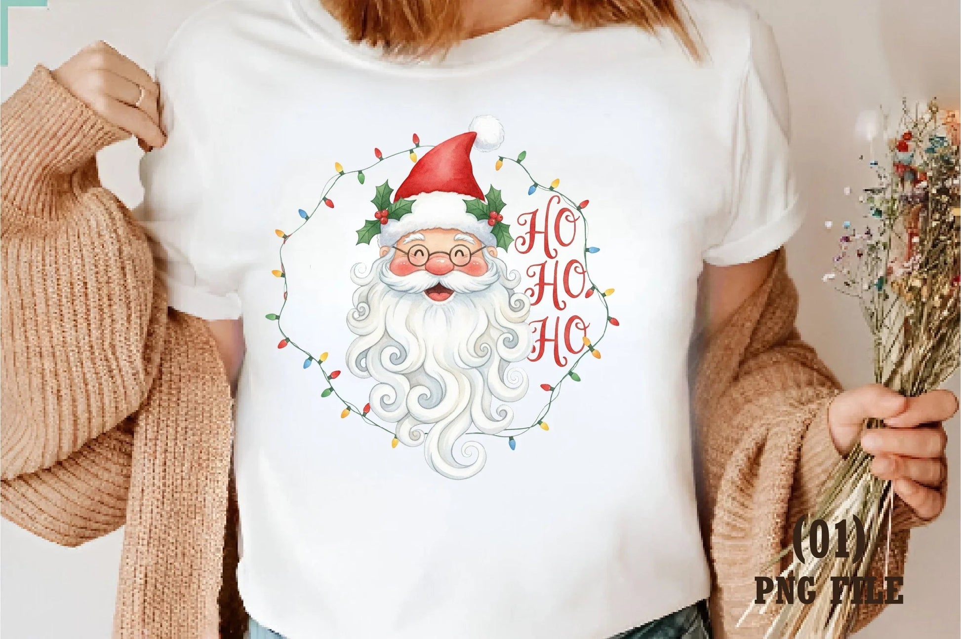 Christmas Face Clipart Bundle with Lights and Holly - CraftNest - Digital Crafting and Art