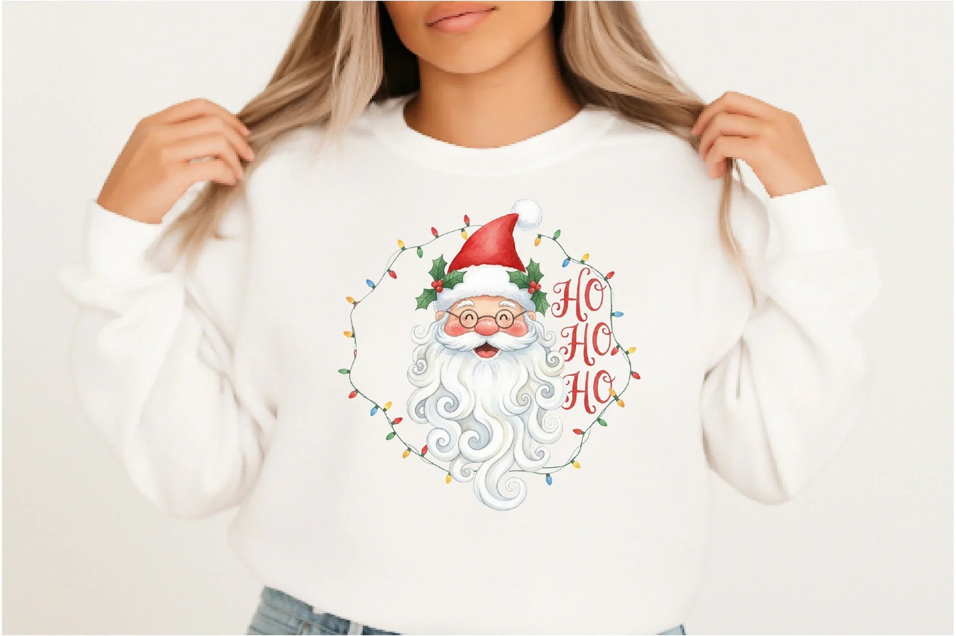 Christmas Face Clipart Bundle with Lights and Holly - CraftNest - Digital Crafting and Art