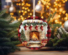 Christmas Fireplace Ornament Clipart Bundle - CraftNest - Digital Crafting and Art