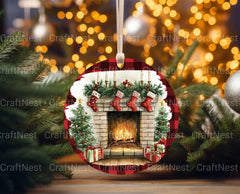 Christmas Fireplace Ornament Clipart Bundle - CraftNest - Digital Crafting and Art
