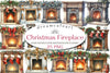 Christmas Fireplace Clipart Bundle