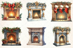 Christmas Fireplace Clipart Bundle - CraftNest - Digital Crafting and Art