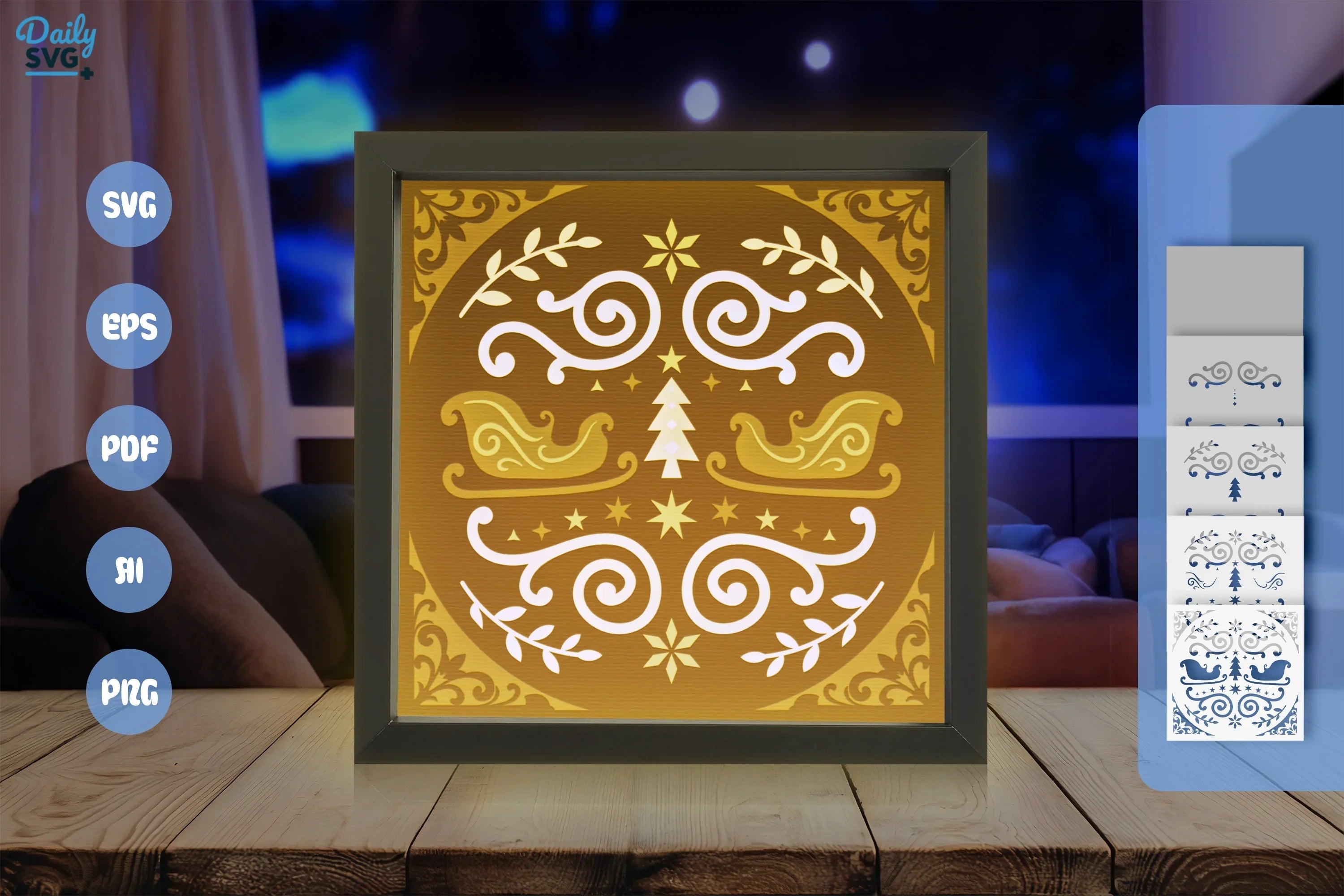 Christmas Folk Art White Papercut SVG Bundle 2024 - CraftNest - Digital Crafting and Art