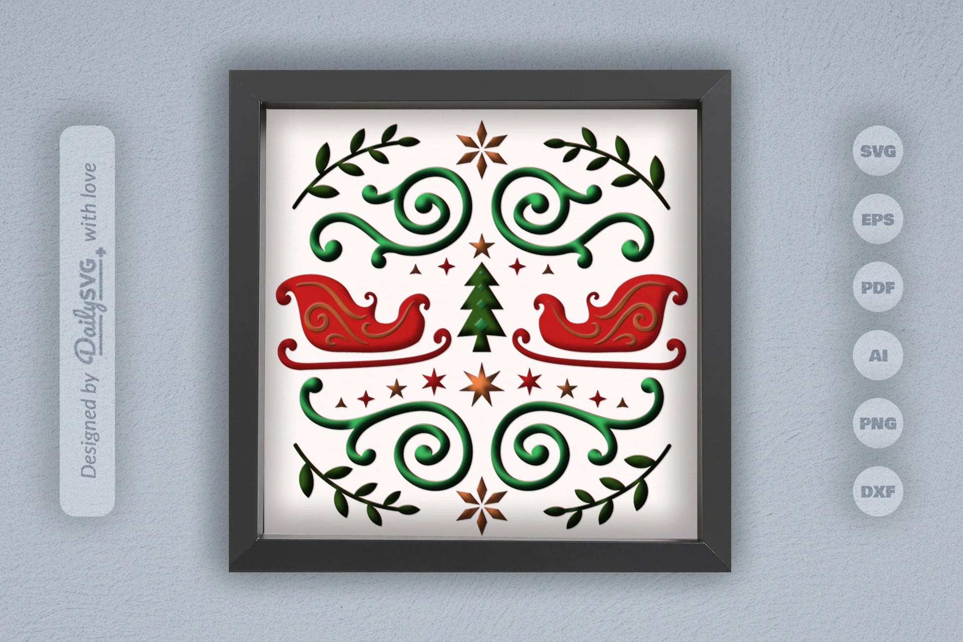 Christmas Folk Art Papercut SVG Bundle 2024 - CraftNest - Digital Crafting and Art