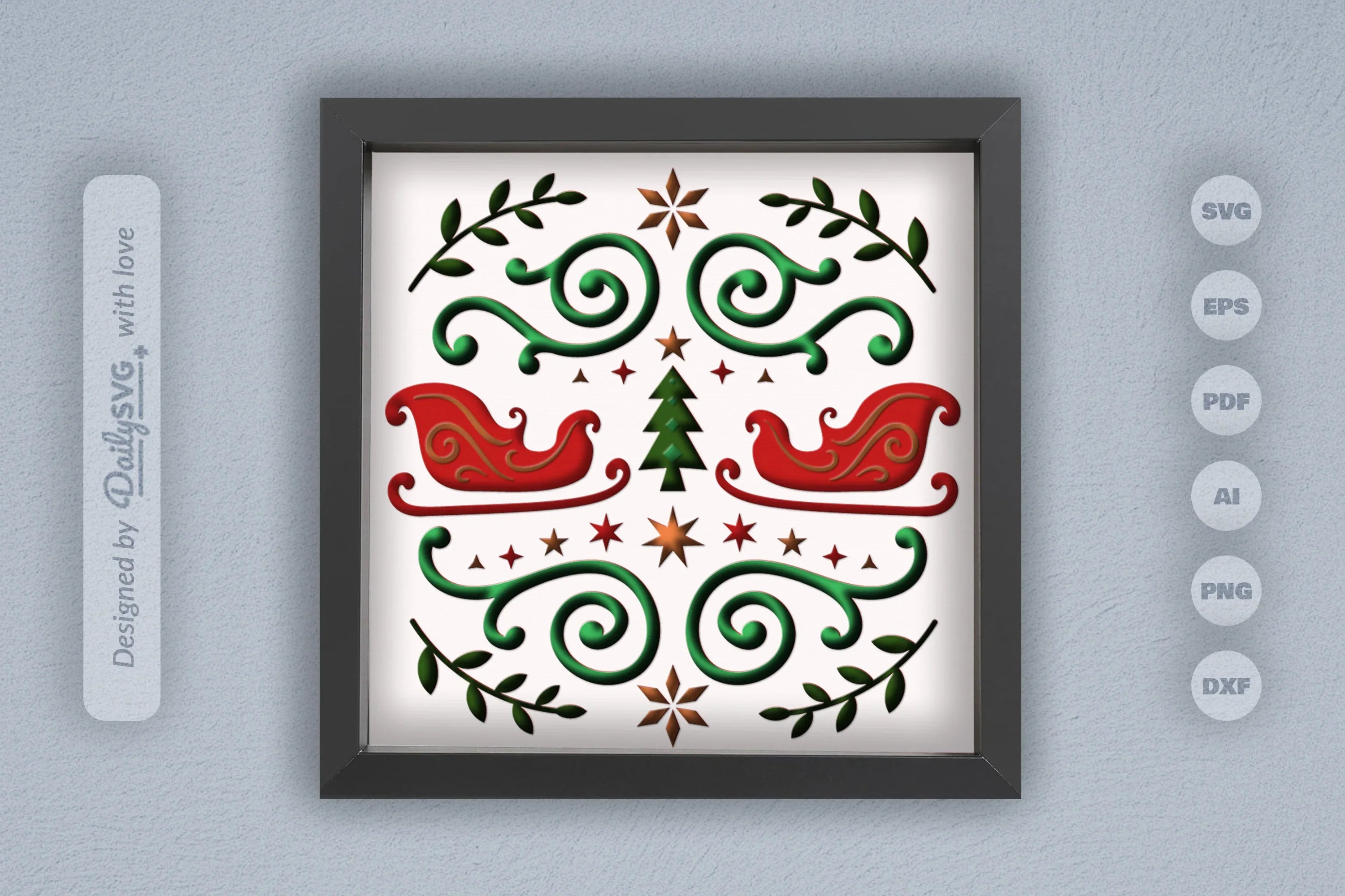 Christmas Folk Art Papercut SVG Bundle 2024 - CraftNest - Digital Crafting and Art