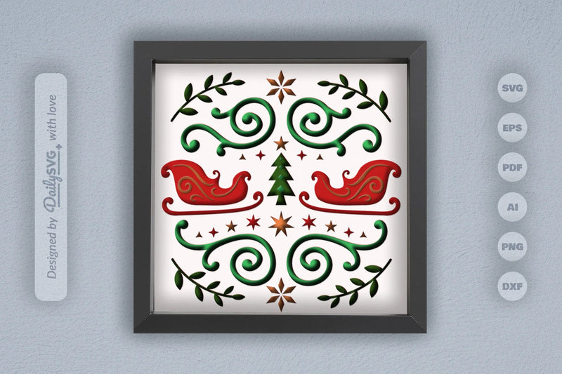 Christmas Folk Art Papercut SVG Bundle 2024 - CraftNest - Digital Crafting and Art