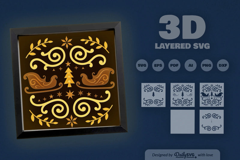 Christmas Folk Art Papercut SVG Bundle 2024 - CraftNest - Digital Crafting and Art
