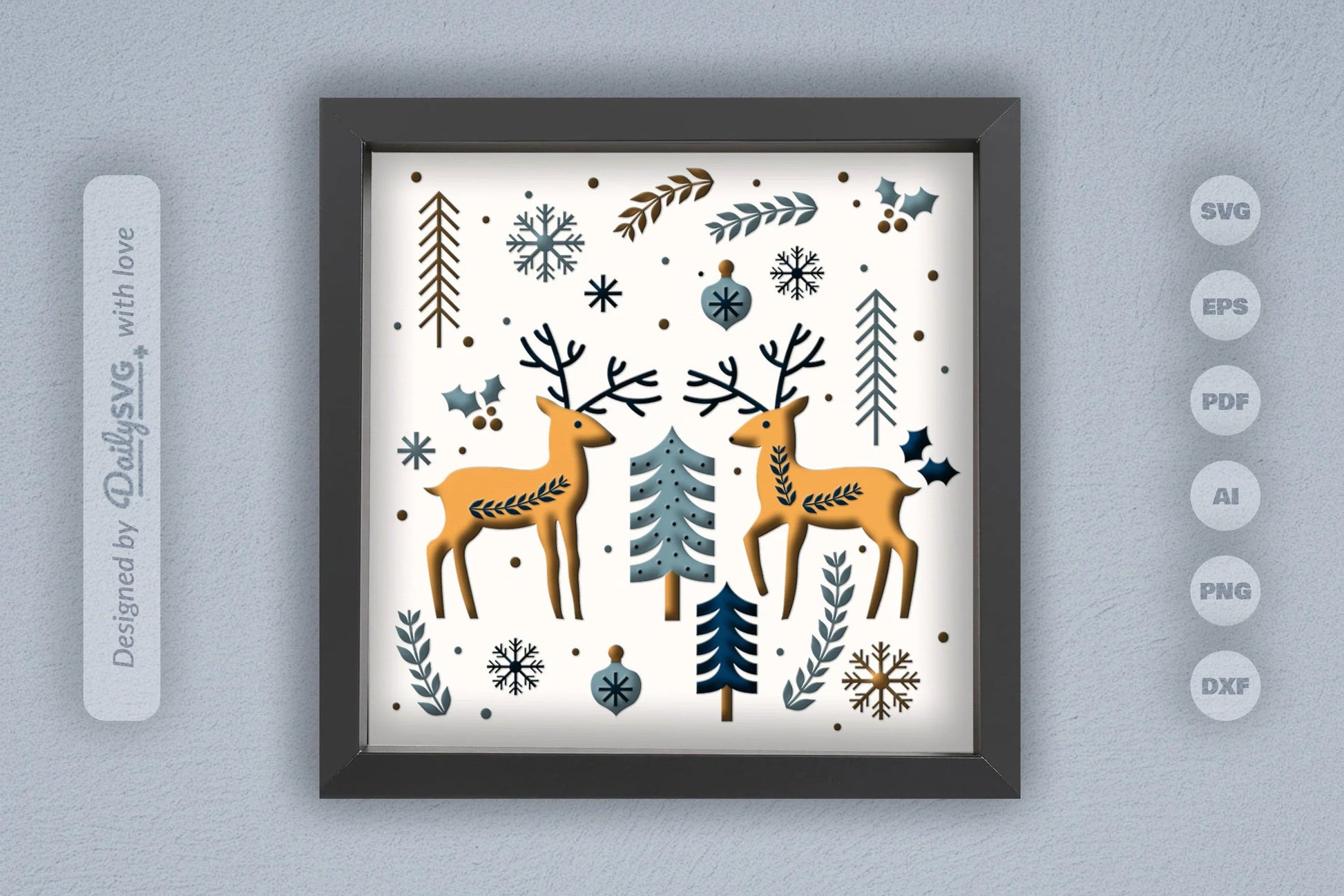 Christmas Folk Art Papercut SVG Bundle - CraftNest - Digital Crafting and Art