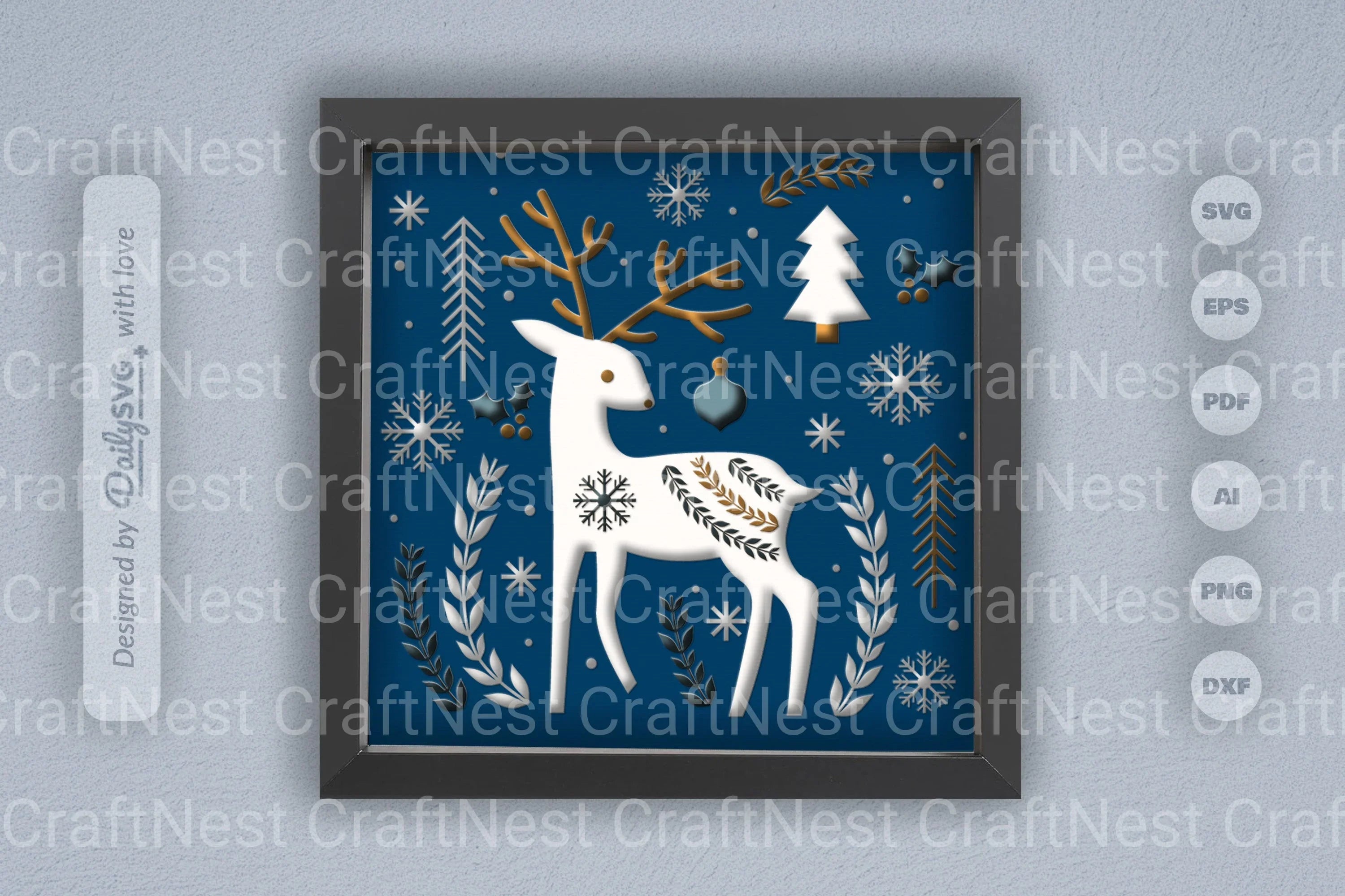 Christmas Folk Art Papercut SVG Bundle 2024