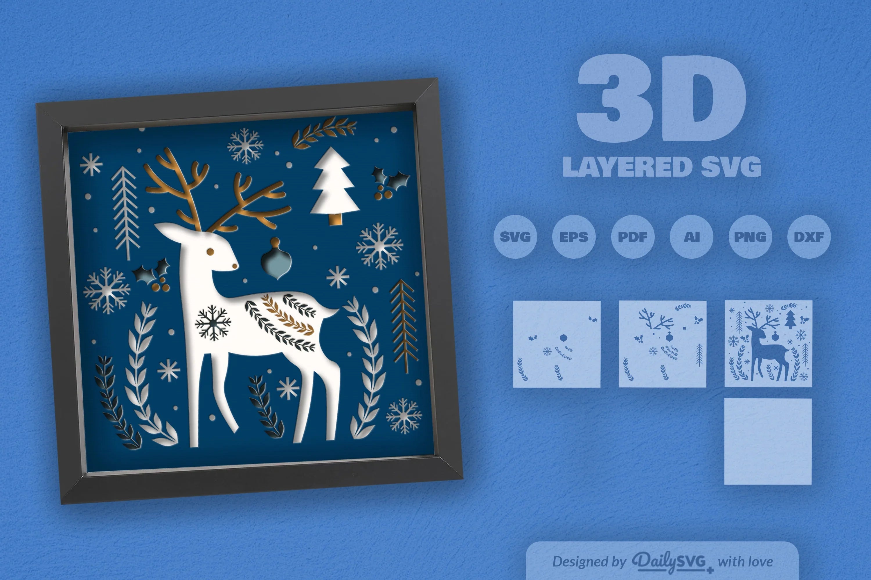 Christmas Folk Art Papercut SVG Bundle 2024 1 - CraftNest - Digital Crafting and Art