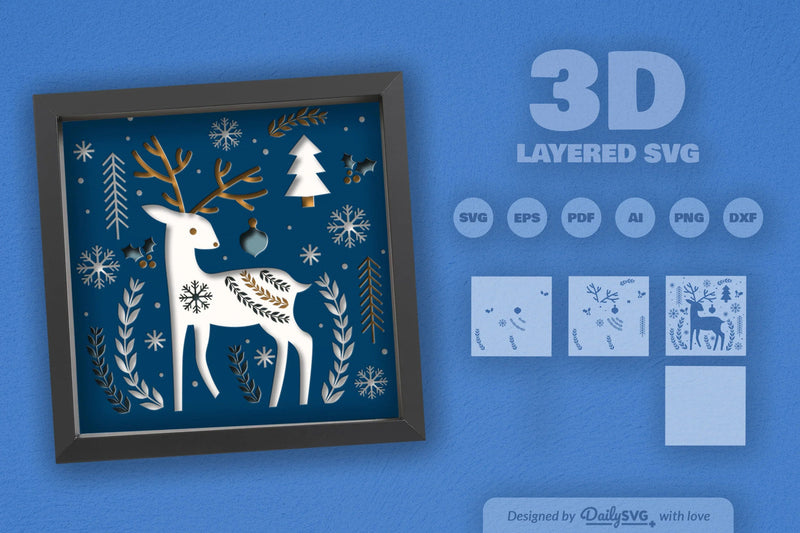 Christmas Folk Art Papercut SVG Bundle 2024 1 - CraftNest - Digital Crafting and Art