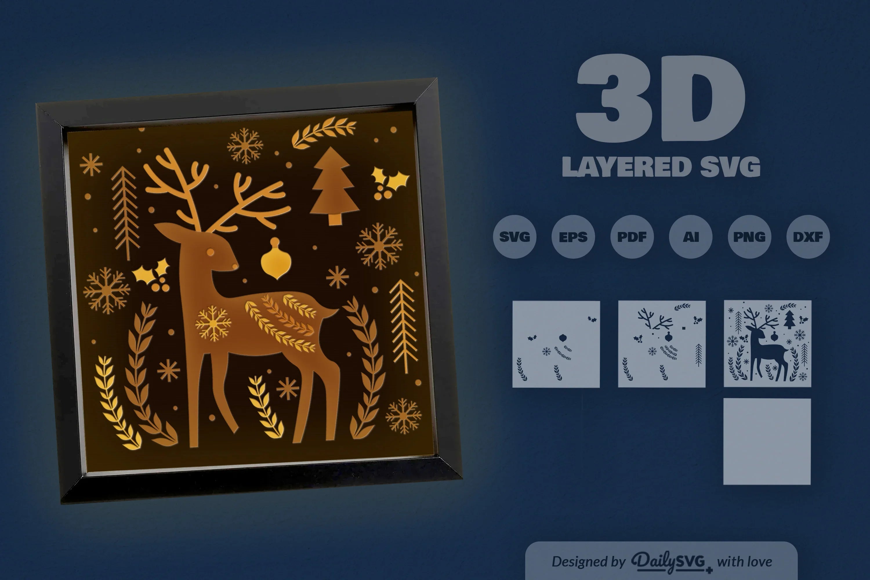 Christmas Folk Art Papercut SVG Bundle 2024 1 - CraftNest - Digital Crafting and Art