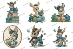 Christmas Funny Donkey Clipart Bundle - CraftNest - Digital Crafting and Art