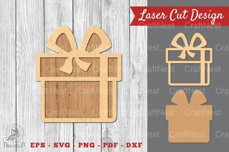Christmas Gift Box Laser Cut Decoration Clipart Bundle - CraftNest - Digital Crafting and Art